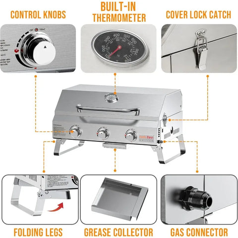 Onlyfire 3-Burner Gas Grill